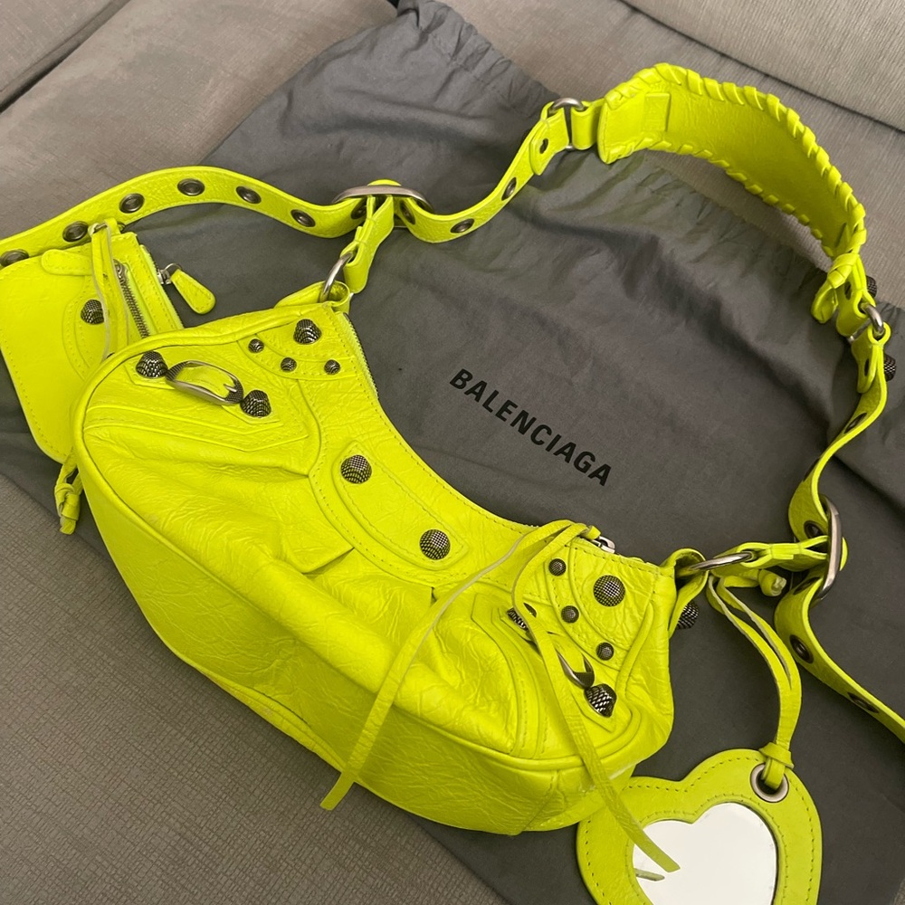 Balenciaga Vibrant Neon Yellow Shoulder Bag